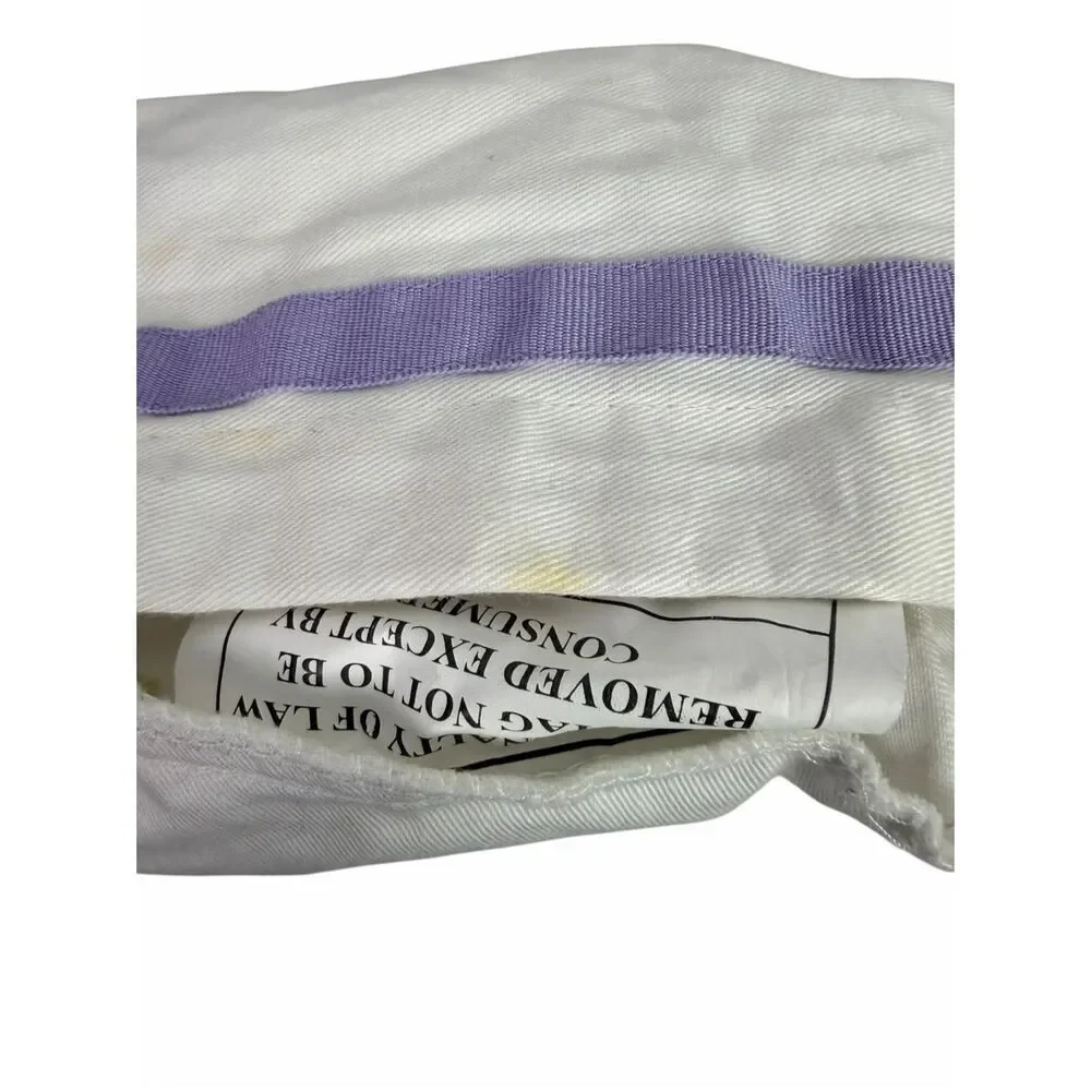Pottery Barn Kids Cotton White Purple Harper Basket Liner with Dividers